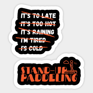 Stand up paddling Sticker